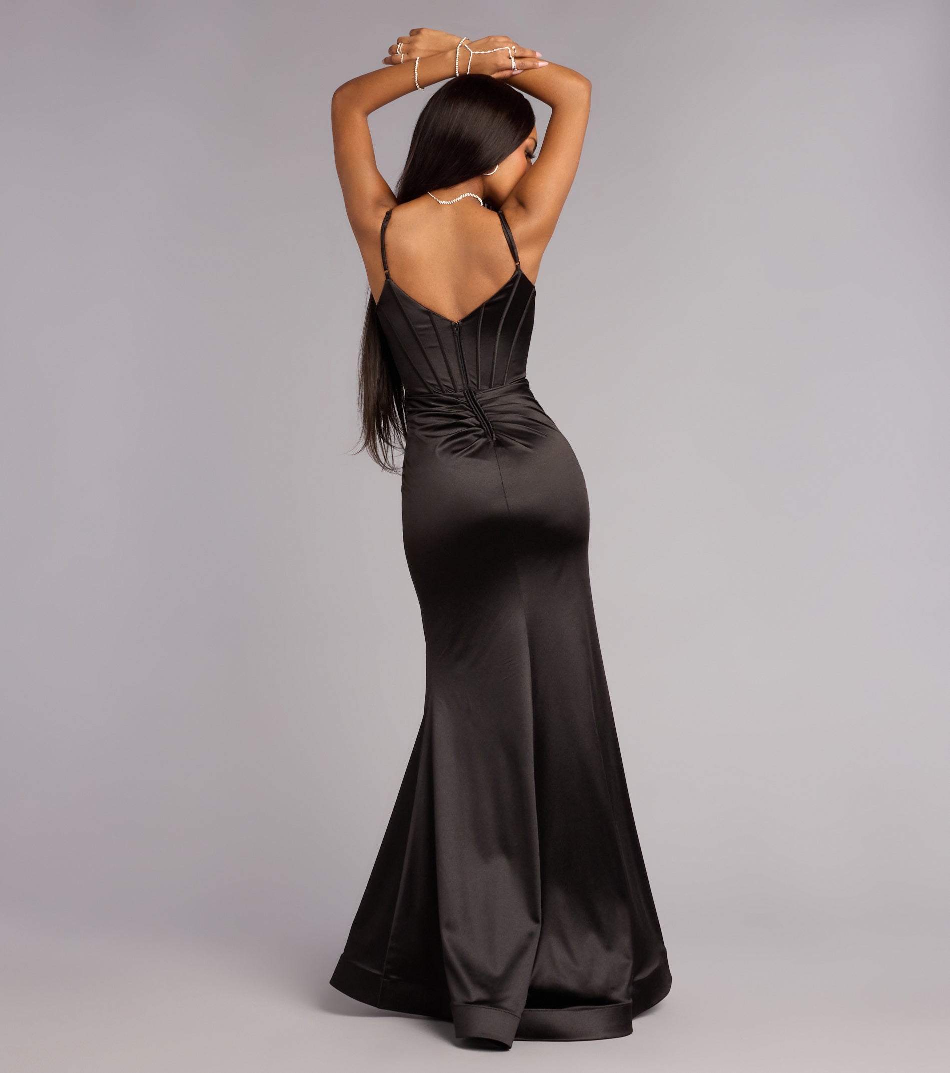 Beatrice Satin Gemstone Mermaid Formal Dress