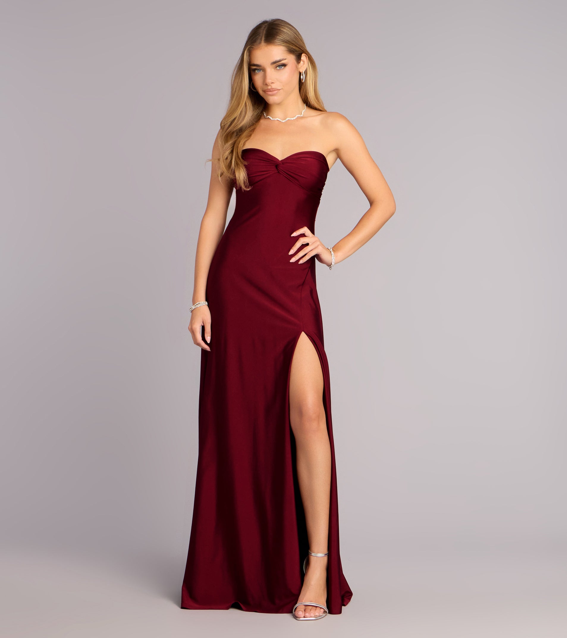 Madeline Strapless Tie-Back A-Line Dress