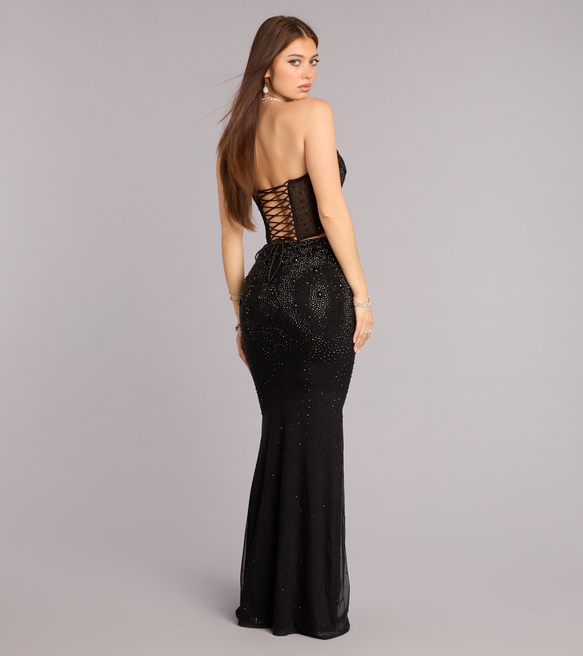 Joanna Rhinestone Two-Piece Formal Set