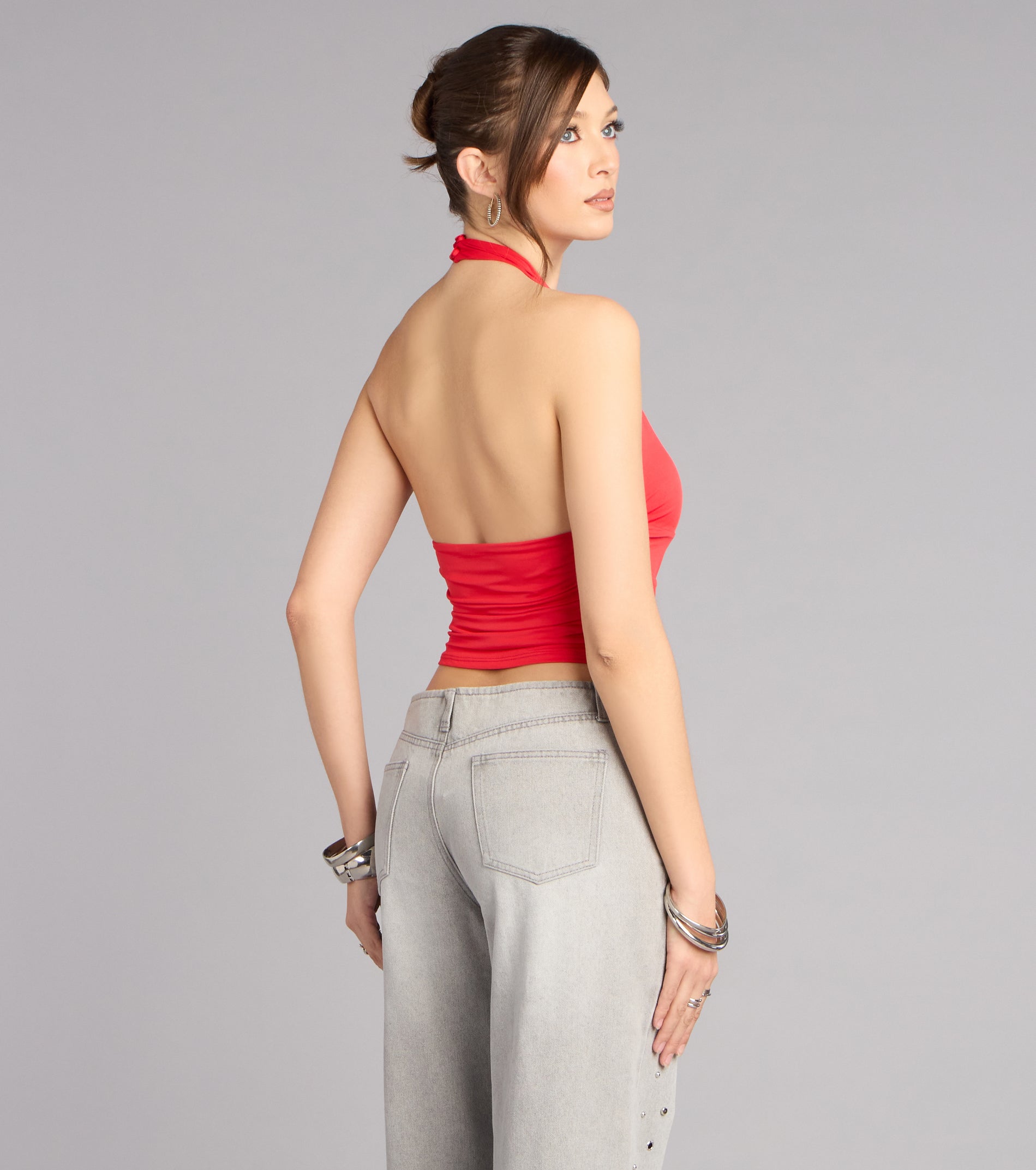 Heat Check High Neck Halter Top