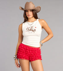 Western Attitude Cowboy Graphic Tank Top