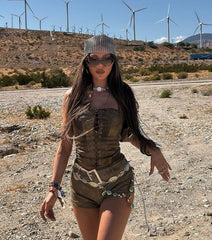 Outlaw Energy Lace-Up Corset Top