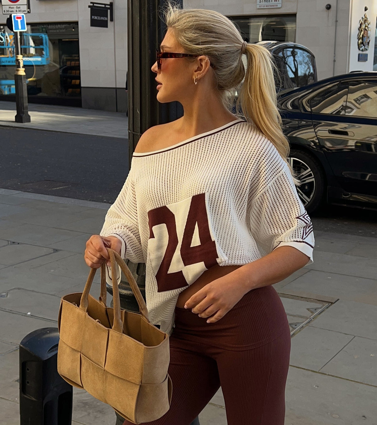 Game Day Muse Varsity Knit Tunic Top
