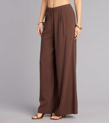 Effortless Look Linen-Blend Trouser Pants