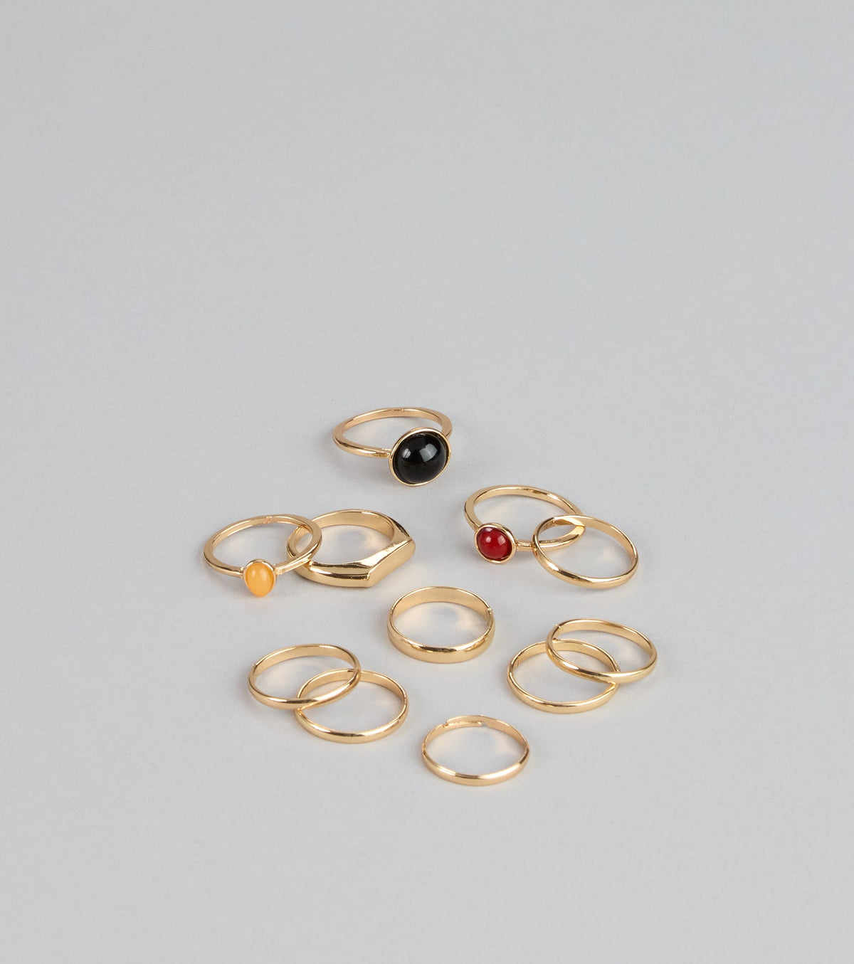 Stacked And Ready Stone Ring Set