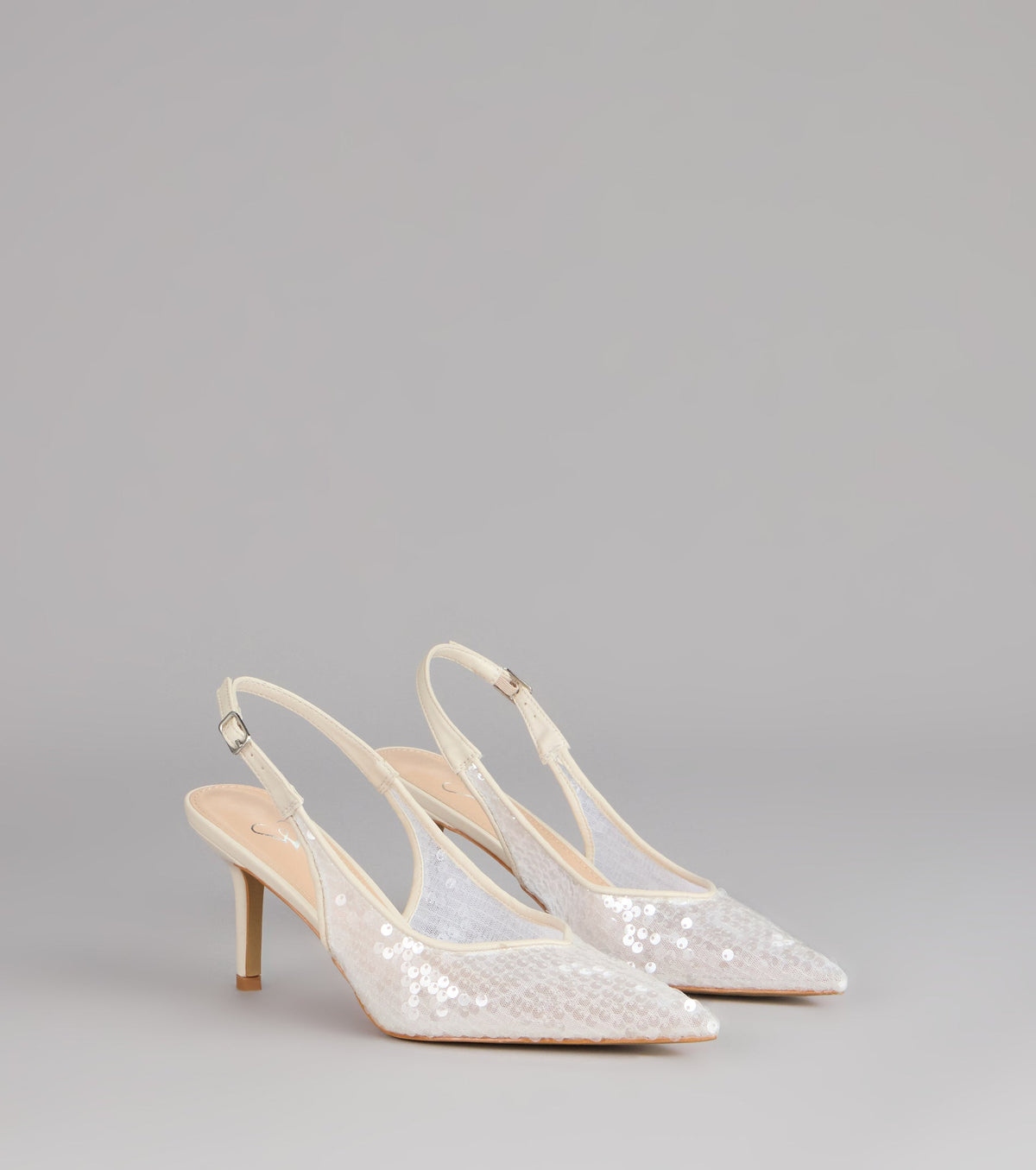 Shimmer Point Slingback Pumps