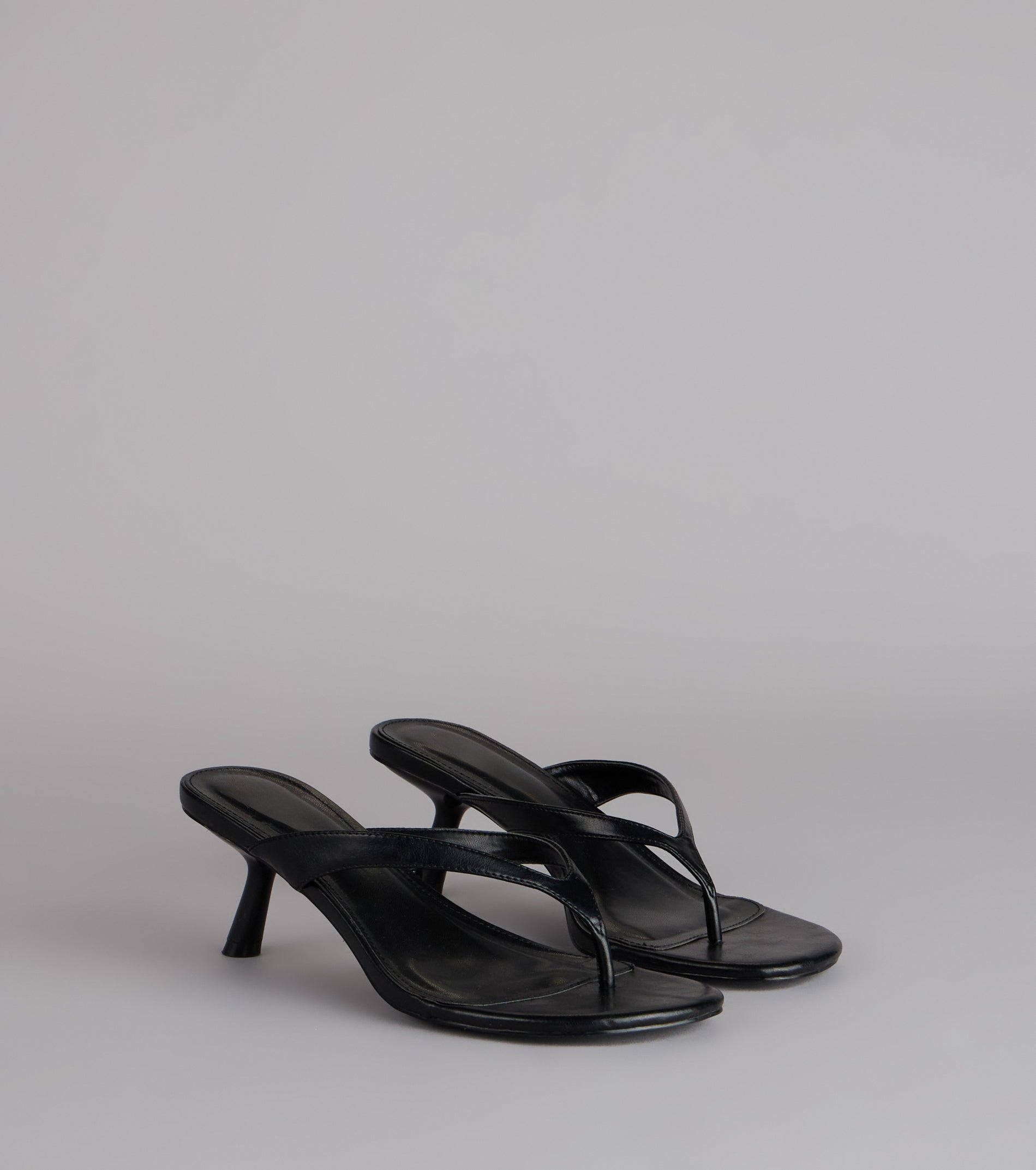 Exactly The Vibe Thong Kitten Heels